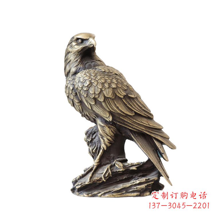 泰州纯铜招财老鹰雕塑