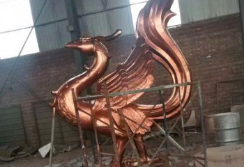 泰州朱雀神兽纯铜陵光神君雕塑