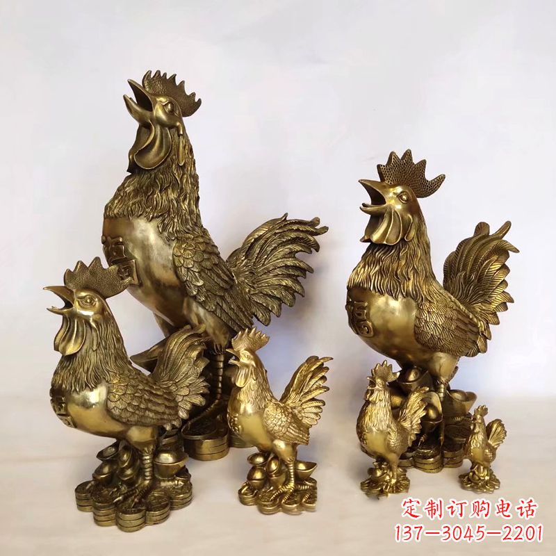 泰州鸡雕塑纯铜打造的精美艺术品