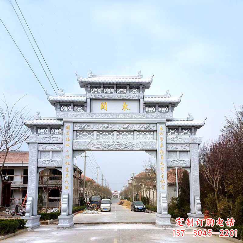 泰州村镇三门石牌坊