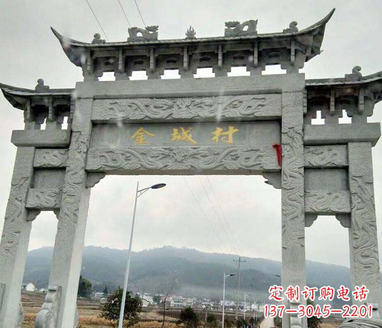 泰州该牌坊雕塑。