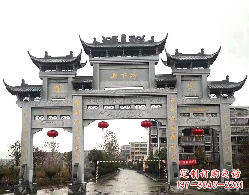 泰州村庄石牌坊雕刻传统工艺的精美瑰宝