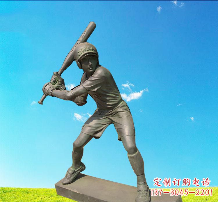 泰州棒球雕塑传承美国传统文化