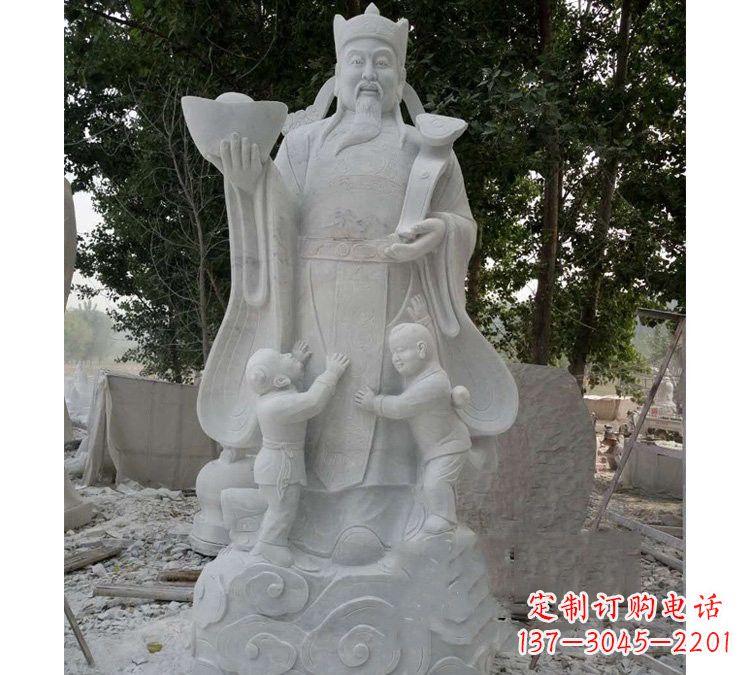 泰州大理石财神雕塑——守护家庭繁荣