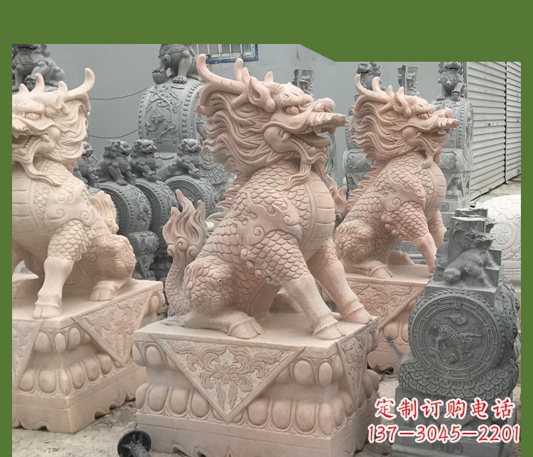泰州大理石踩球麒麟——传承古代神话的雕塑