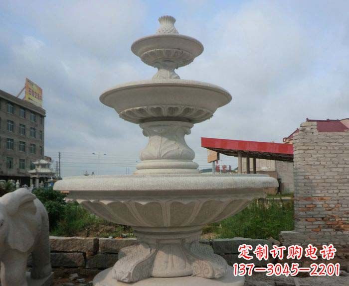泰州喷泉雕塑灵动精致的大理石美