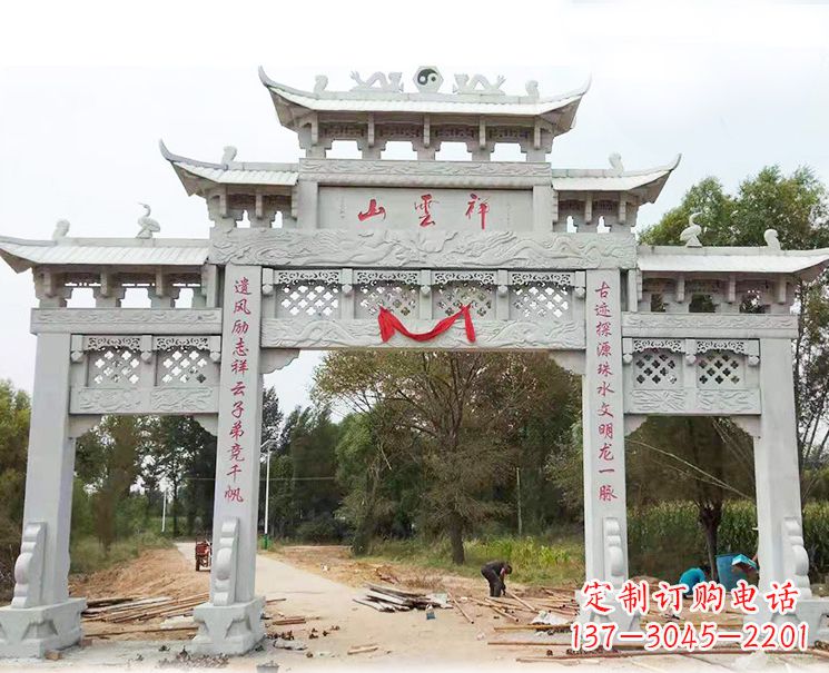 泰州大理石牌坊雕塑