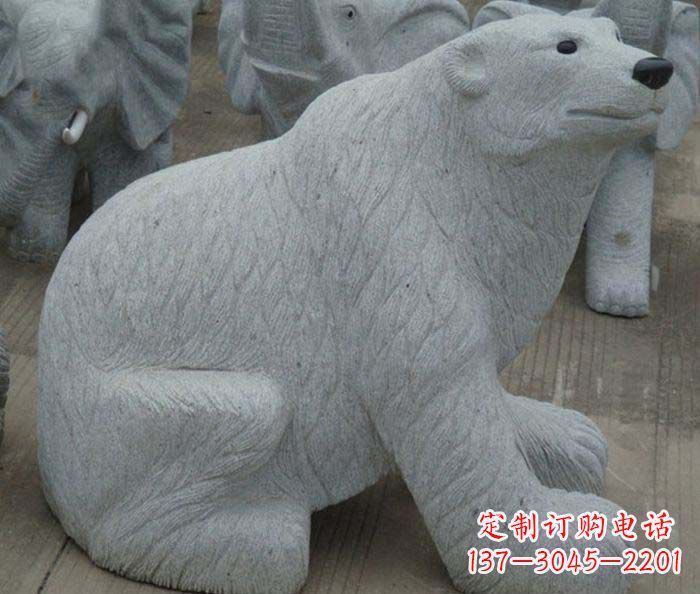 泰州精美大理石雕刻的北极熊