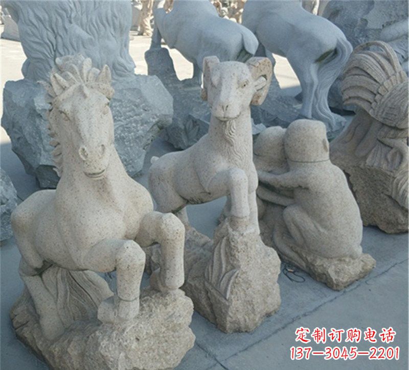 泰州大理石公园动物雕塑