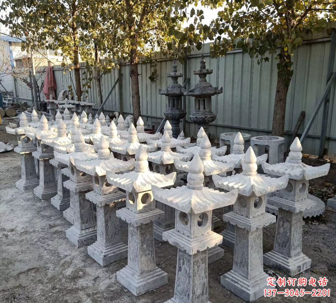 泰州优雅摩登,大理石公园石灯雕塑
