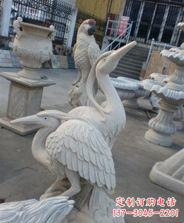 泰州中领雕塑仙鹤石雕