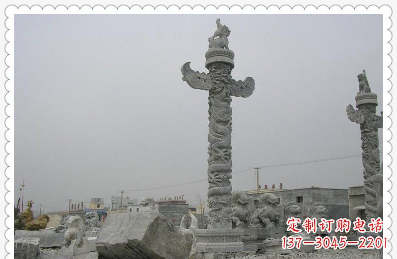 泰州精致雕刻，大理石华表雕塑