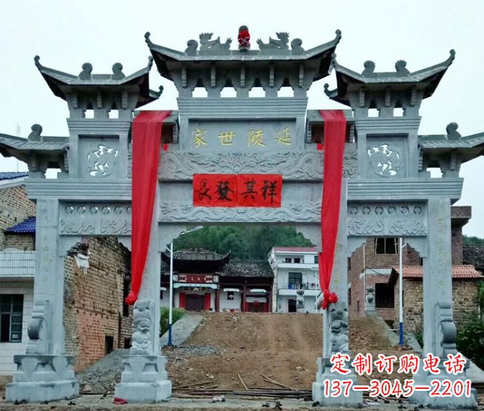 泰州精美大理石牌坊雕塑