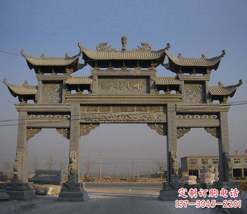 泰州大理石牌楼雕塑定制