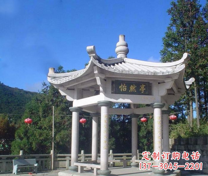 泰州大理石凉亭石雕 (2)