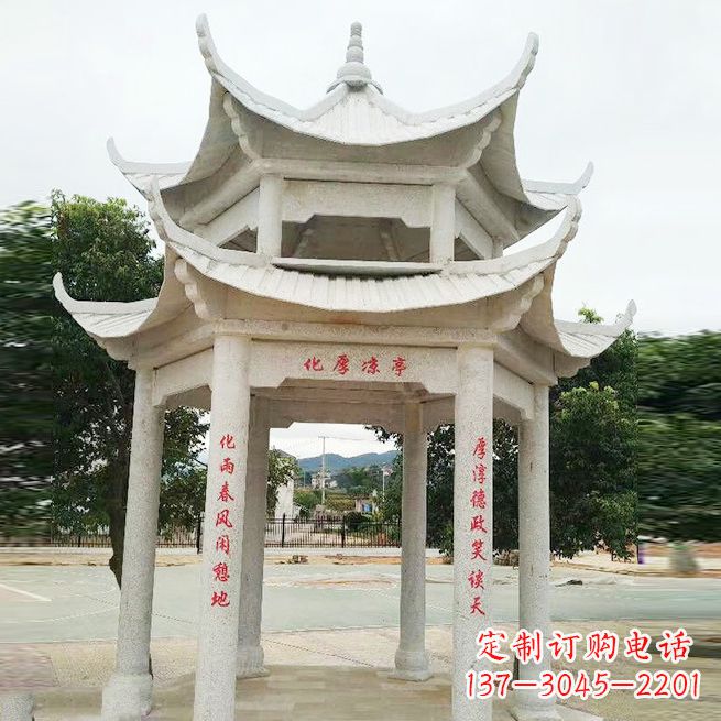 泰州大理石凉亭双层