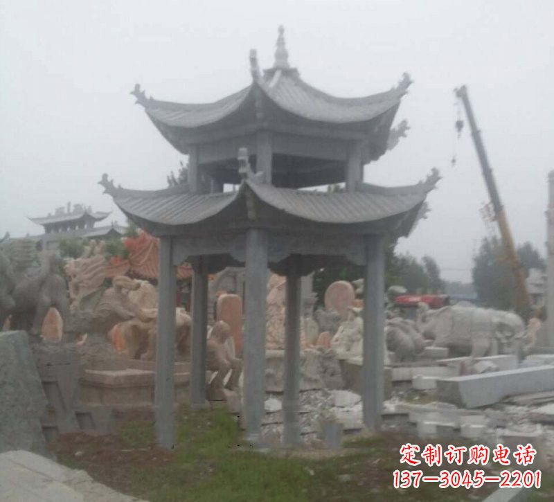 泰州大理石六角凉亭石雕
