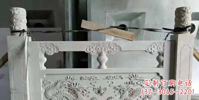 泰州大理石龙浮雕栏板1