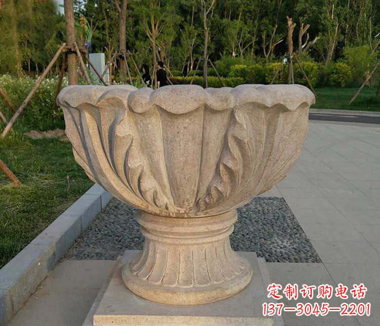 泰州大理石欧式花钵雕塑