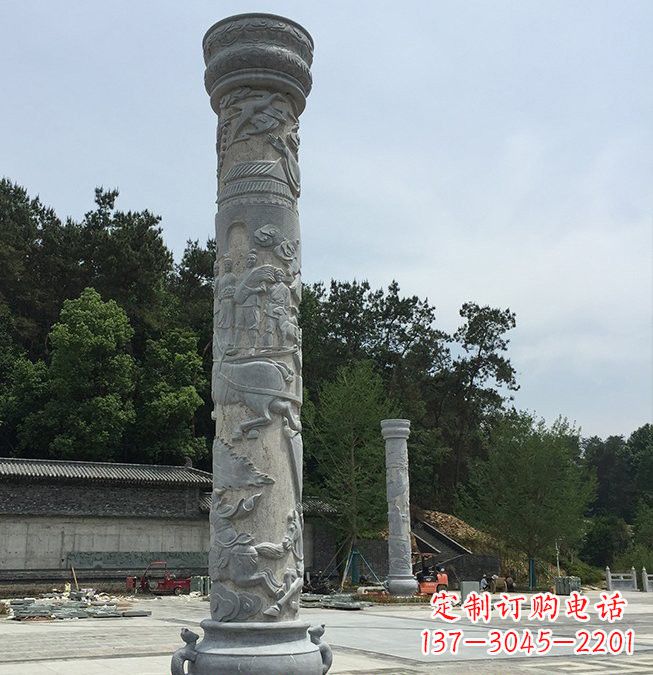 泰州大理石龙柱雕塑