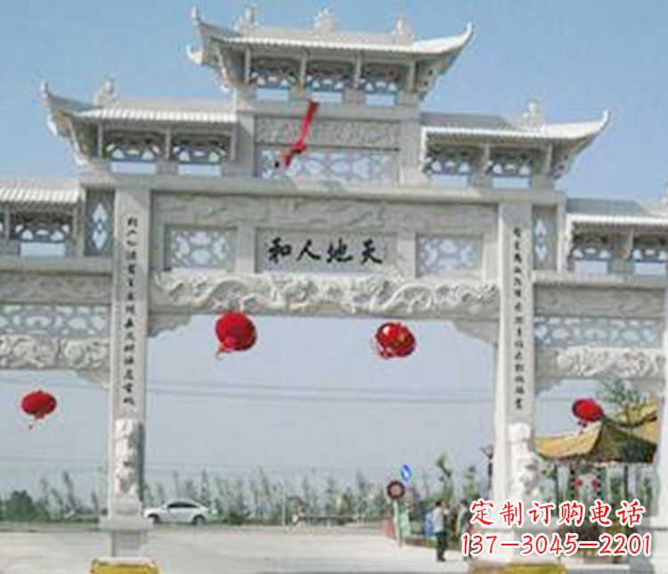 泰州牌坊石雕精美雕塑,永久传承