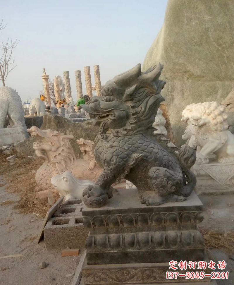 泰州大理石麒麟雕塑1