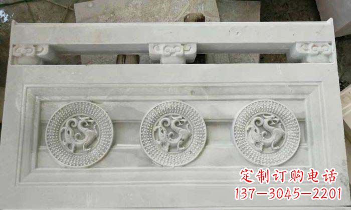 泰州精美青龙石浮雕栏板雕塑