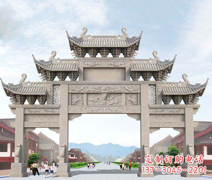 泰州大理石牌坊石雕艺术品