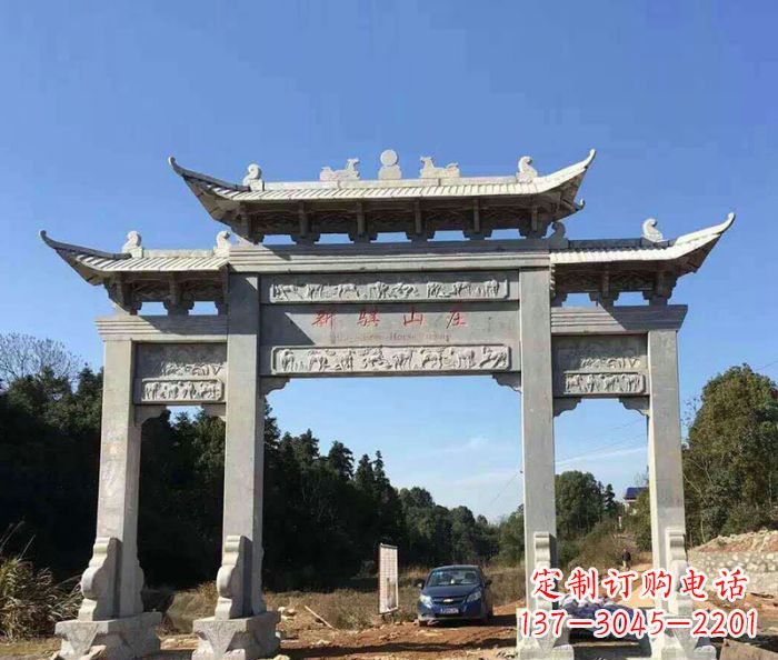 泰州精美石雕牌坊雕塑