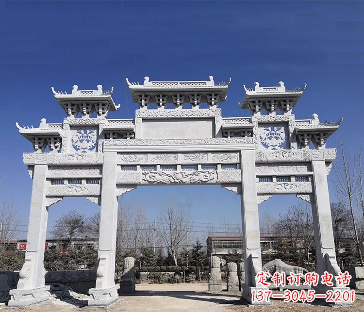 泰州特色大理石牌坊石雕