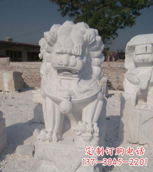 泰州精美大理石狮子雕塑