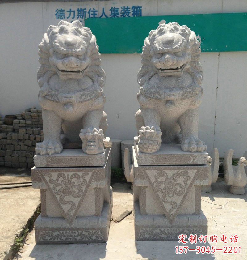 泰州精致大理石狮子雕塑