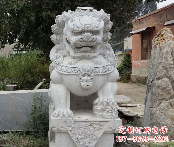泰州大理石狮子庭院景观石雕