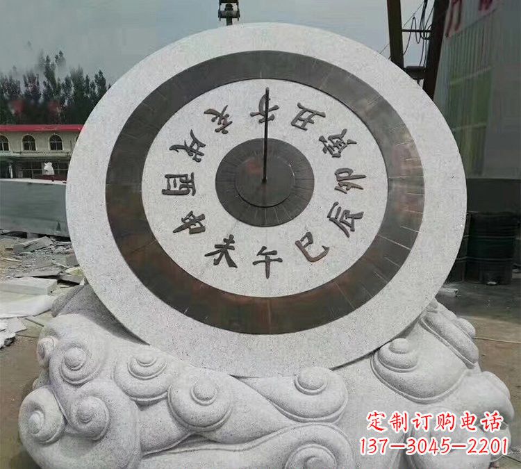 泰州精美大理石十二时辰日晷雕塑