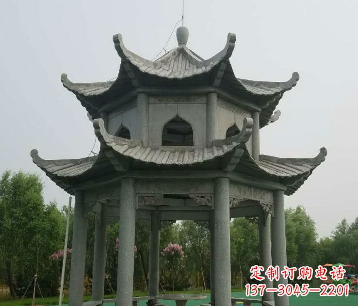 泰州精美大理石凉亭石雕