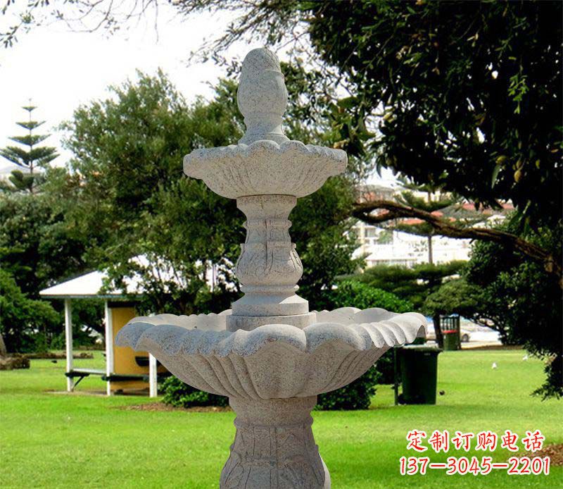 泰州大理石双层喷泉雕塑,精美绝伦