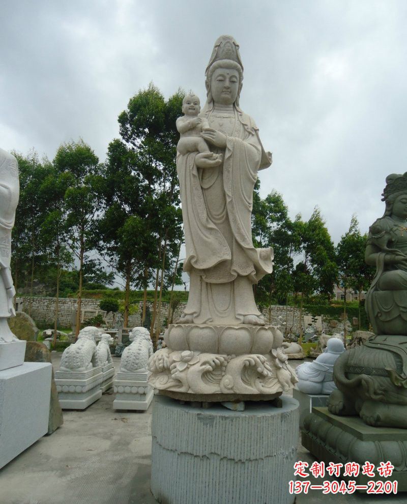 泰州大理石送子观音雕塑