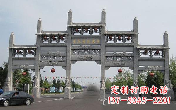 泰州精美大理石牌坊雕塑