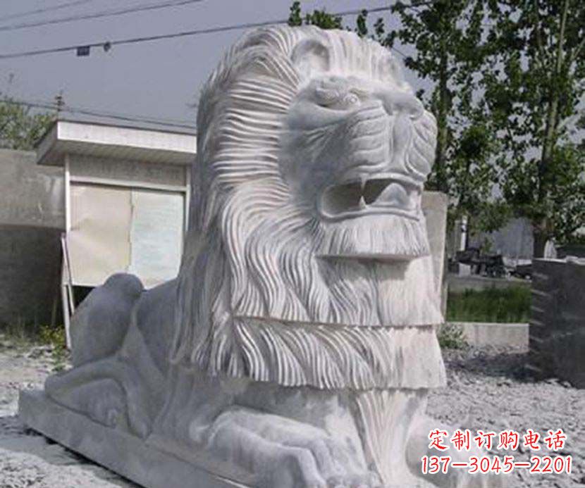 泰州大理石西洋狮子石雕塑