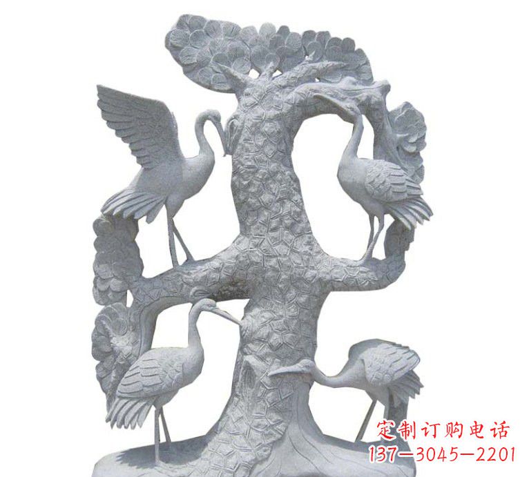 泰州精美大理石松树雕塑