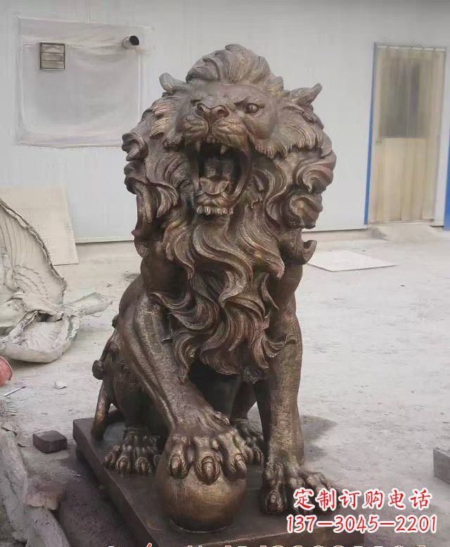 泰州大理石狮子雕塑,演绎优雅狮子魅力