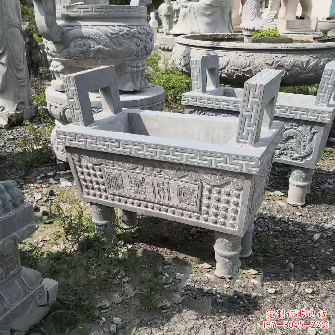 泰州精美大理石香炉石雕