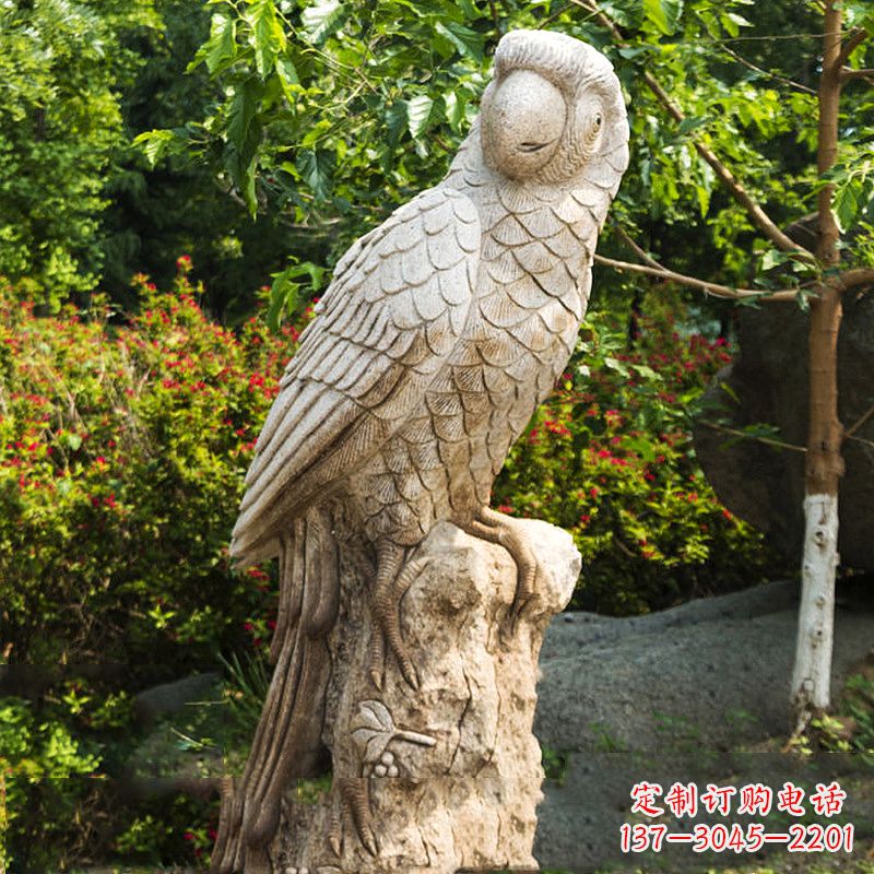 泰州大理石鹦鹉雕塑,完美点缀生活空间