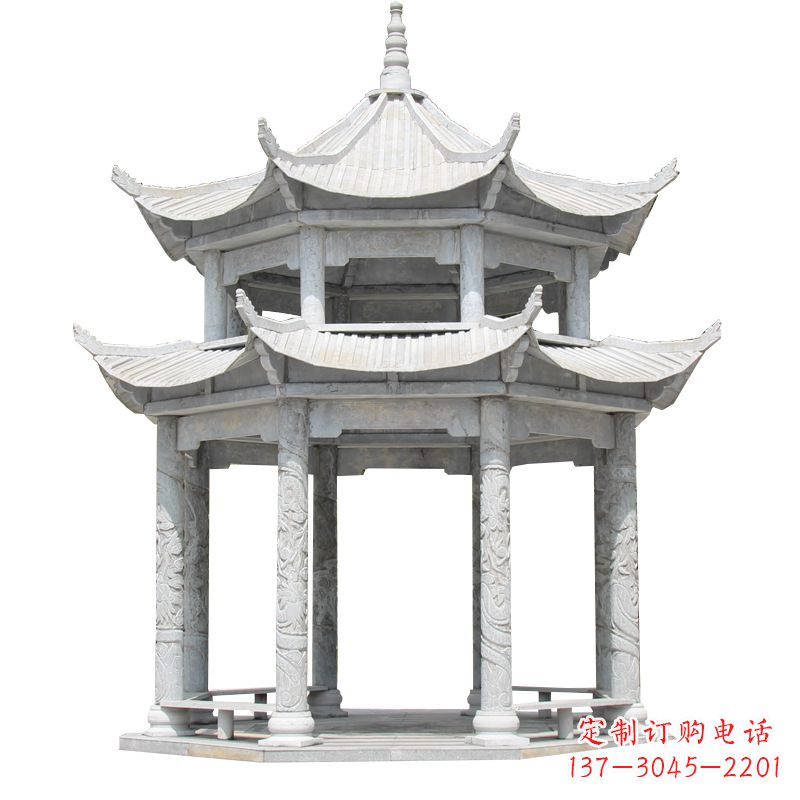 泰州大理石古建凉亭雕塑