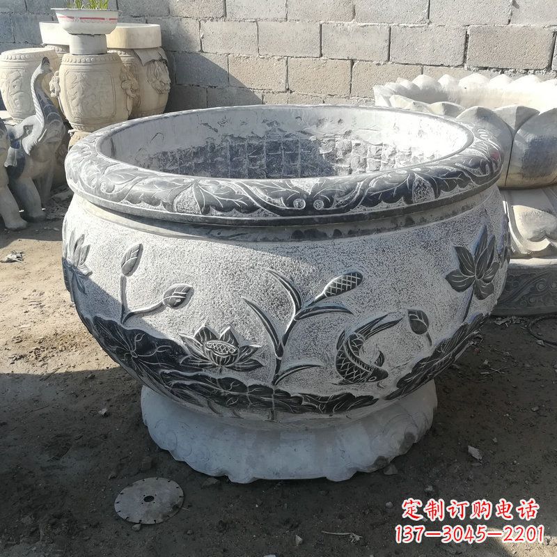泰州大理石水缸雕塑
