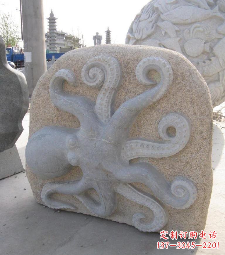 泰州精美大理石章鱼雕塑