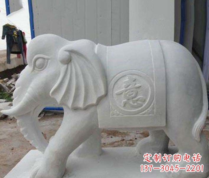 泰州传承财富祝福，大理石招财大象雕塑