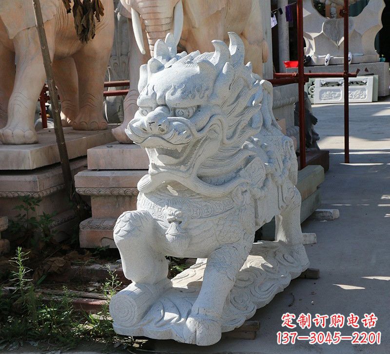 泰州大理石镇宅——麒麟雕塑