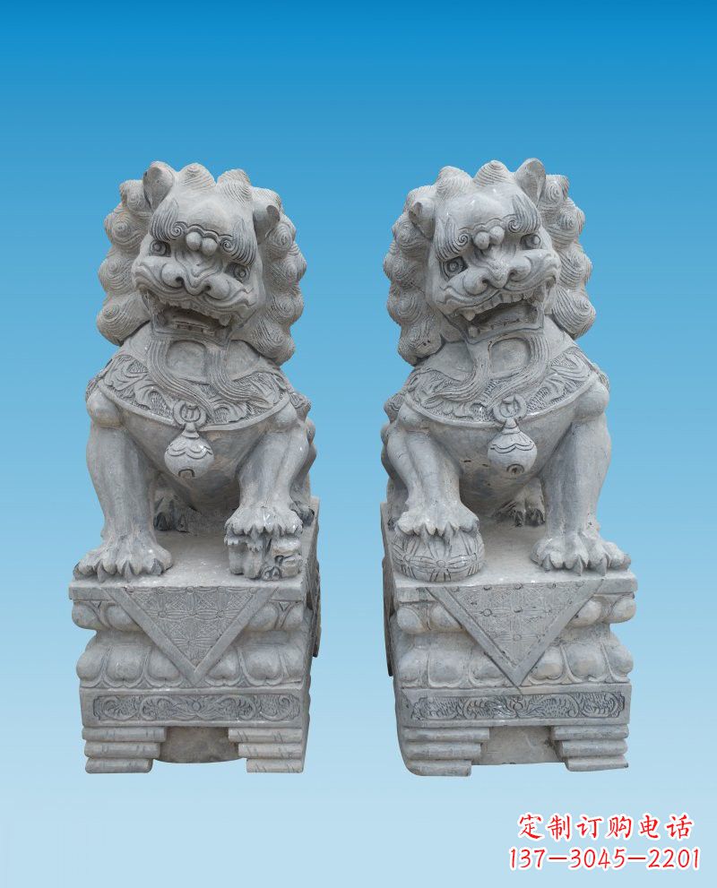 泰州精致雕刻的大理石狮子雕塑