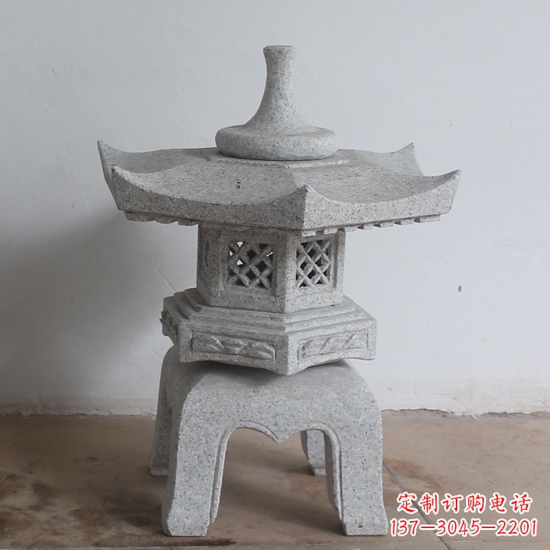 泰州传统中式雕塑大理石石灯